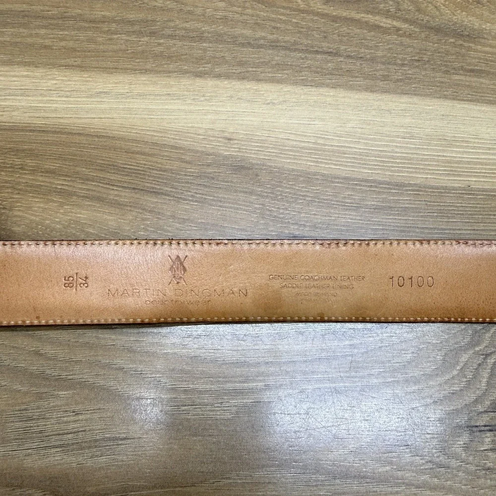 Martin Dingman Mens Belt Size 34/85 Black Genuine Coachman Leather